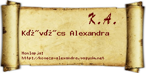Kövécs Alexandra névjegykártya
